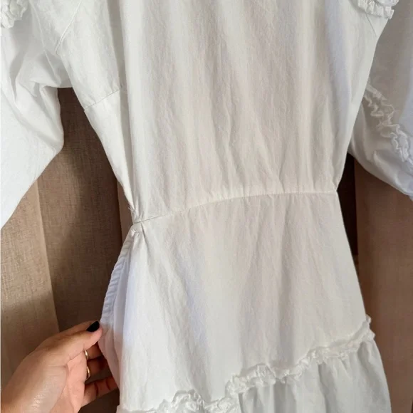 Boohoo Romantic White Tiered Balloon Sleeve Maxi Dress - Picture 6 of 9